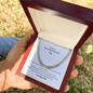 To My Son Cuban Link Chain – Meaningful Gift from Mom | Strength, Faith &amp; Confidence Necklace