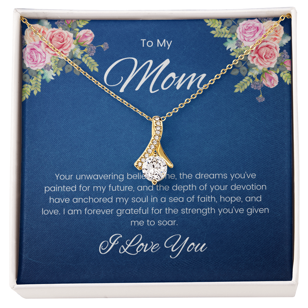 To My Mom Flowers Alluring Beauty Necklace