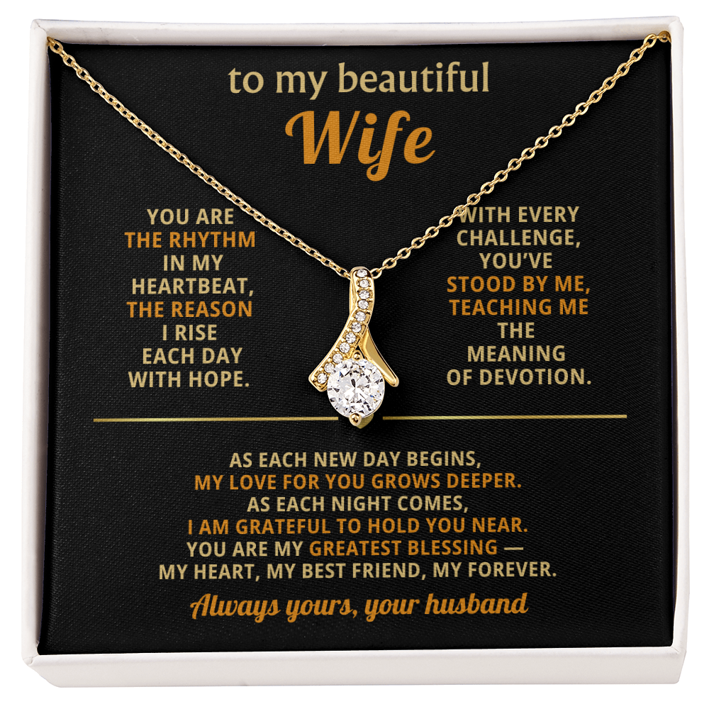 Alluring Beauty Ribbon Pendant Necklace – A Gift She’ll Treasure