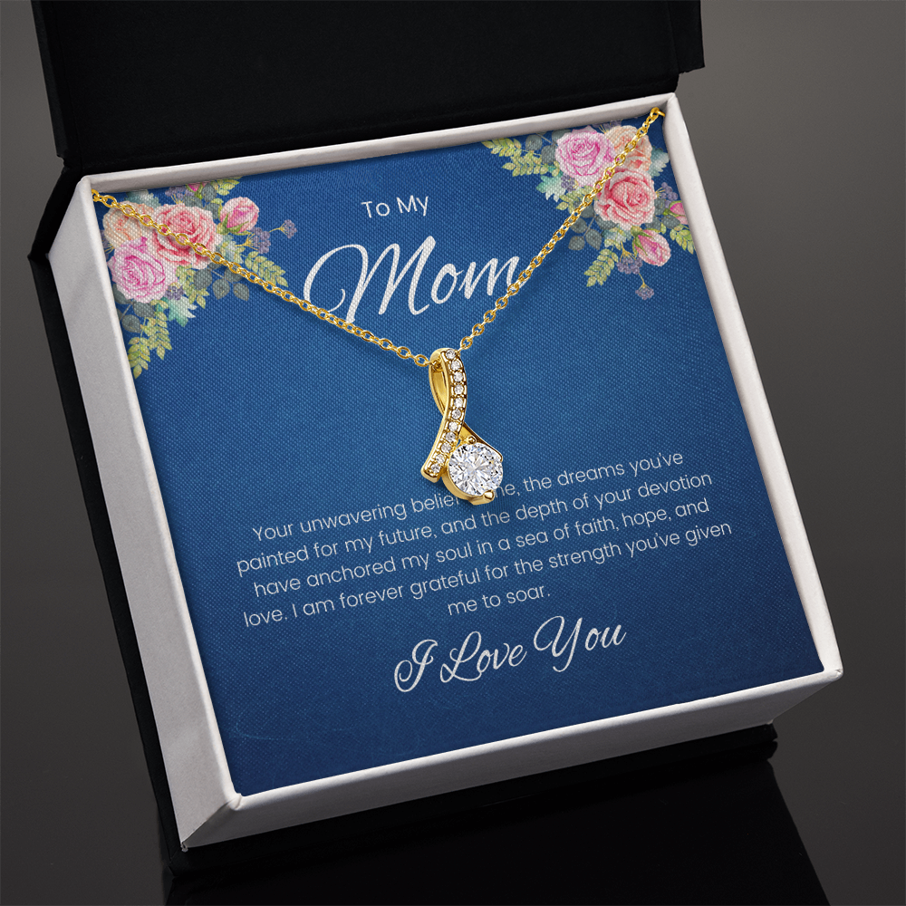 To My Mom Flowers Alluring Beauty Necklace