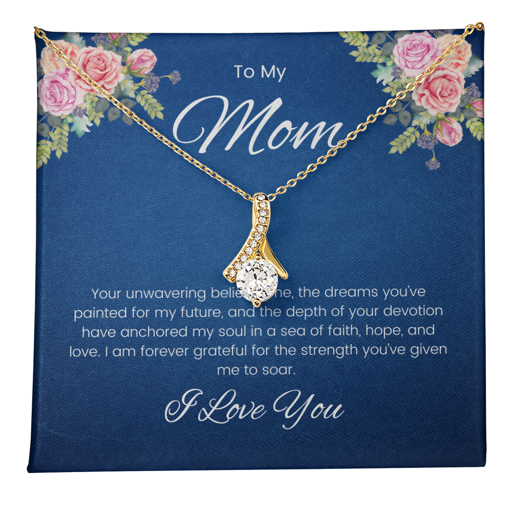 To My Mom Flowers Alluring Beauty Necklace