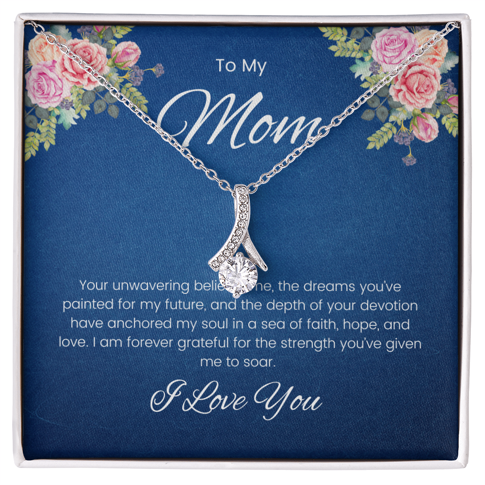 To My Mom Flowers Alluring Beauty Necklace