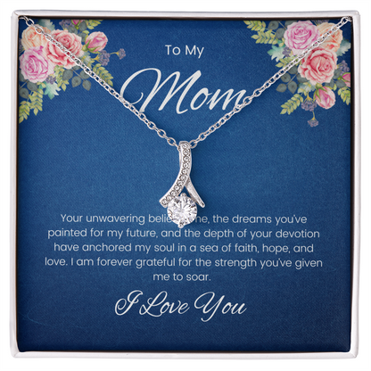 To My Mom Flowers Alluring Beauty Necklace