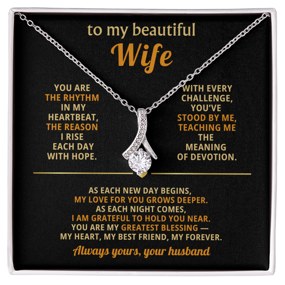 Alluring Beauty Ribbon Pendant Necklace – A Gift She’ll Treasure