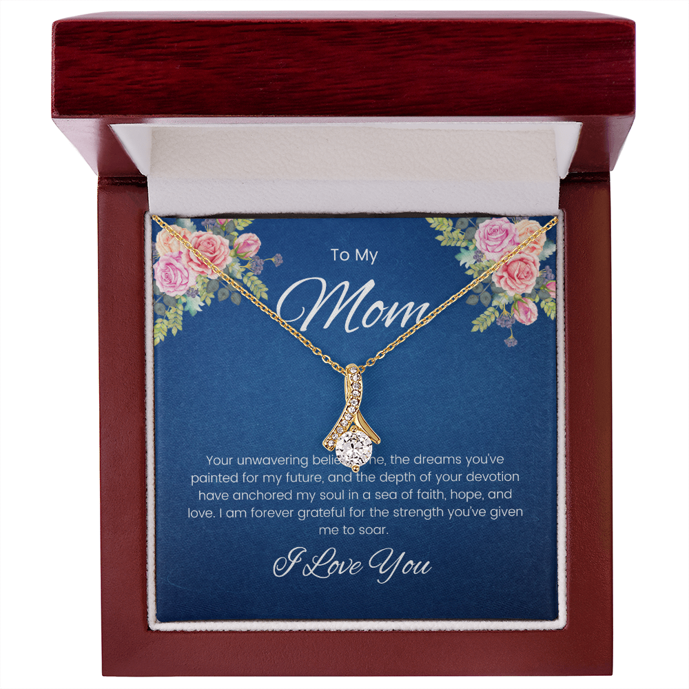 To My Mom Flowers Alluring Beauty Necklace