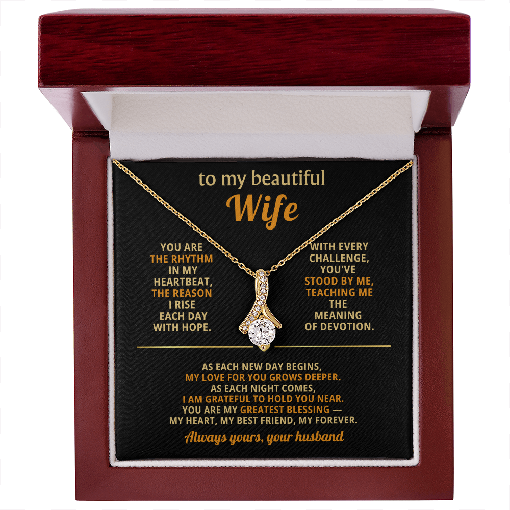 Alluring Beauty Ribbon Pendant Necklace – A Gift She’ll Treasure