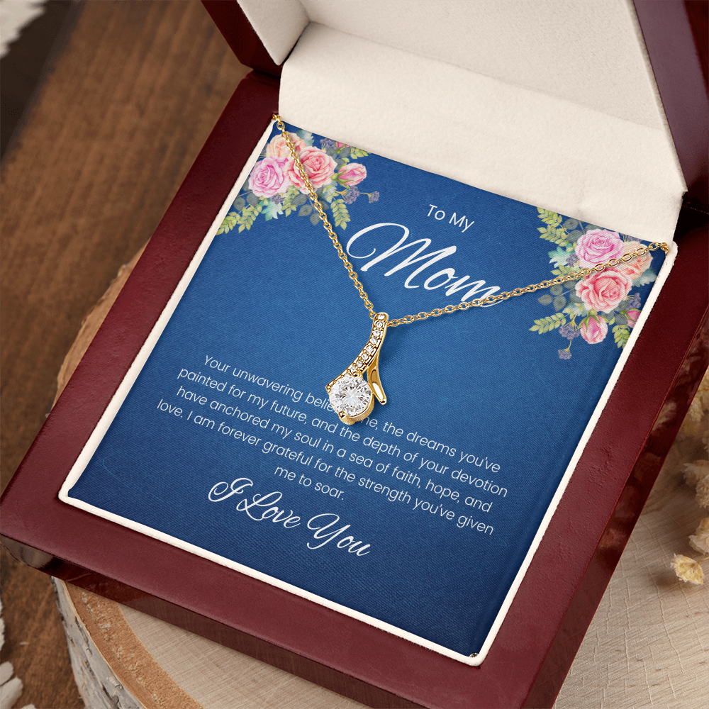 To My Mom Flowers Alluring Beauty Necklace