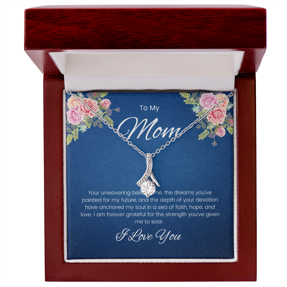 To My Mom Flowers Alluring Beauty Necklace