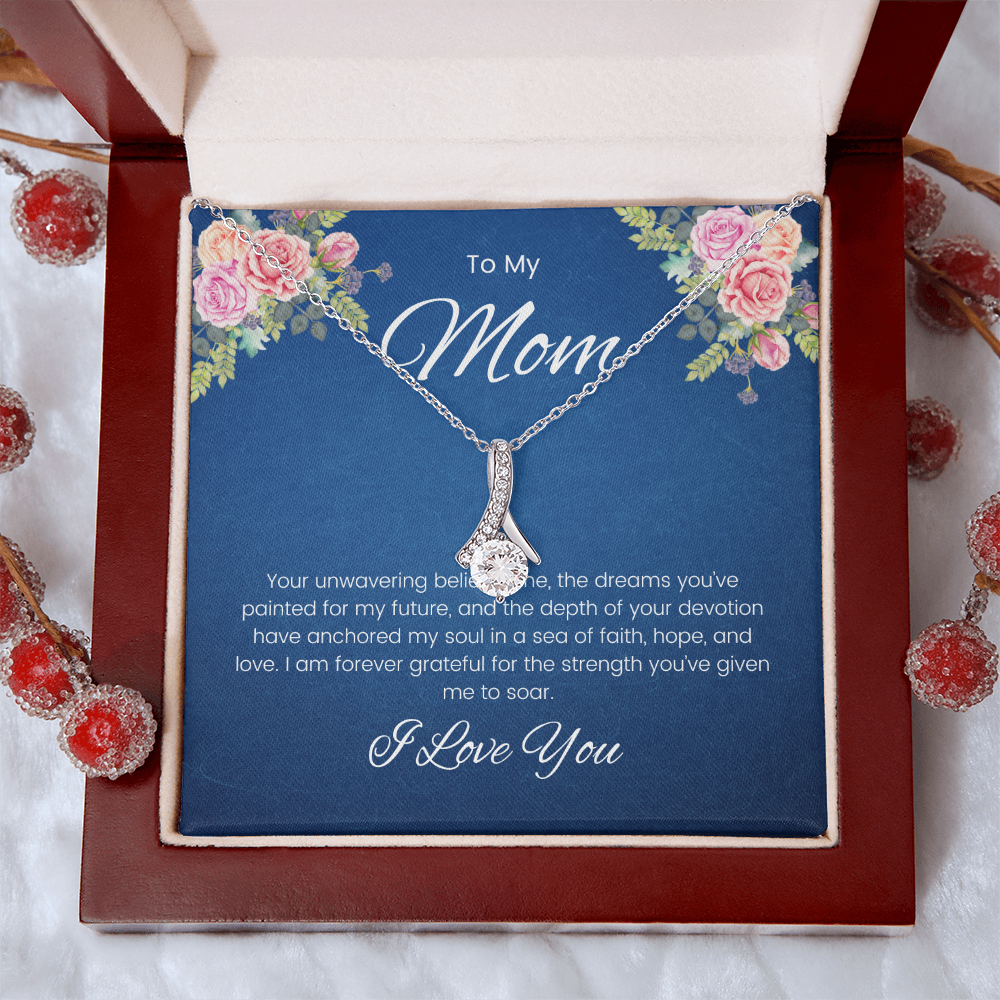 To My Mom Flowers Alluring Beauty Necklace