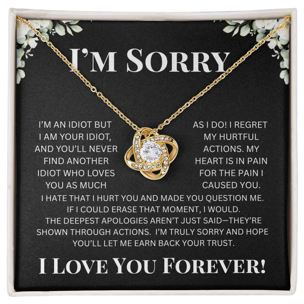 I'm Sorry Love Knot Necklace
