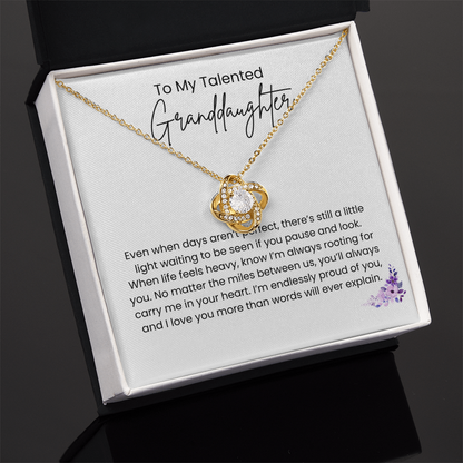 Love Knot Granddaughter Necklace