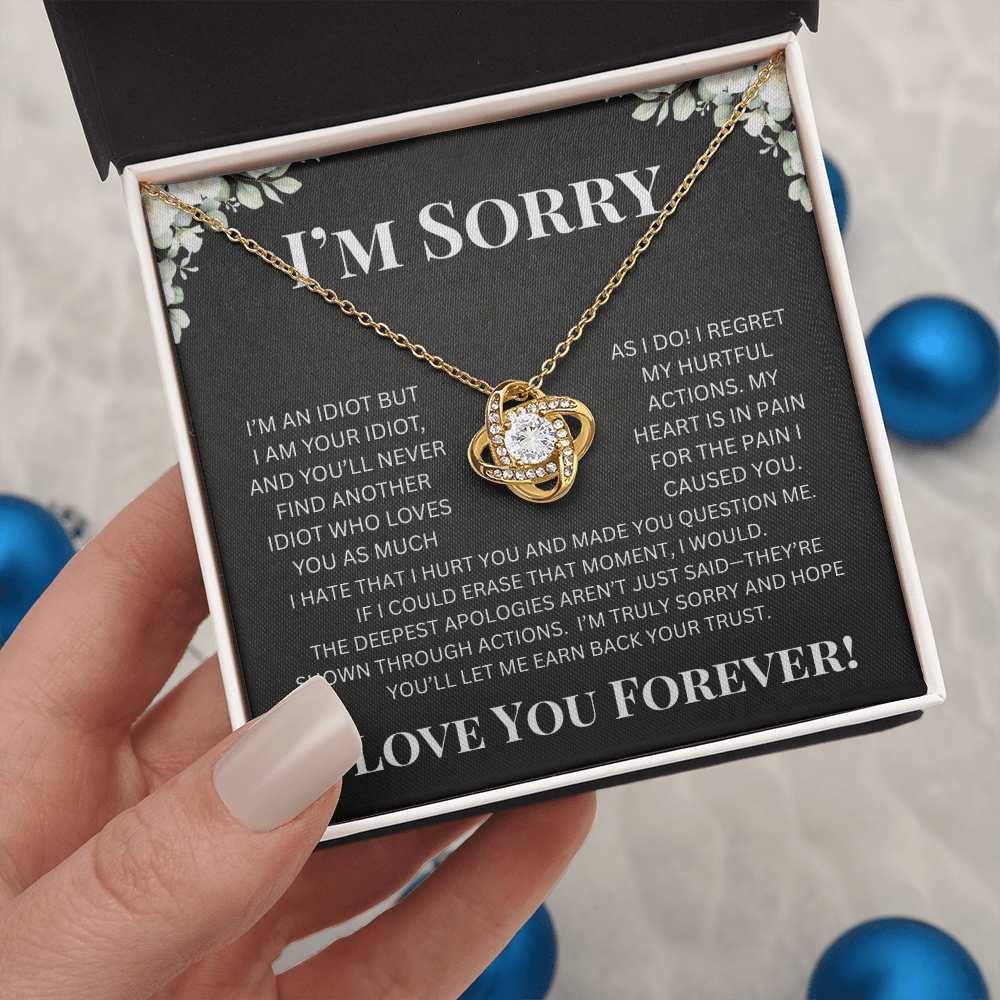 I'm Sorry Love Knot Necklace