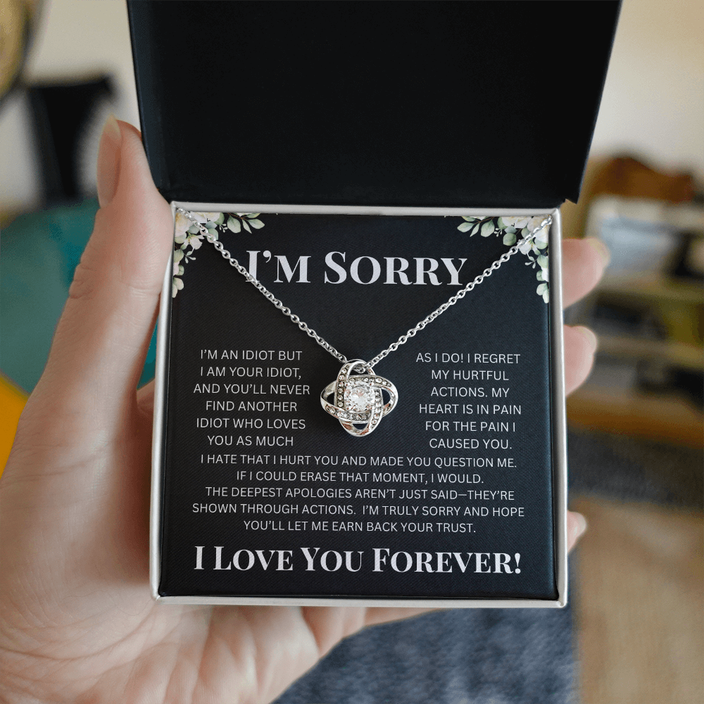 I'm Sorry Love Knot Necklace