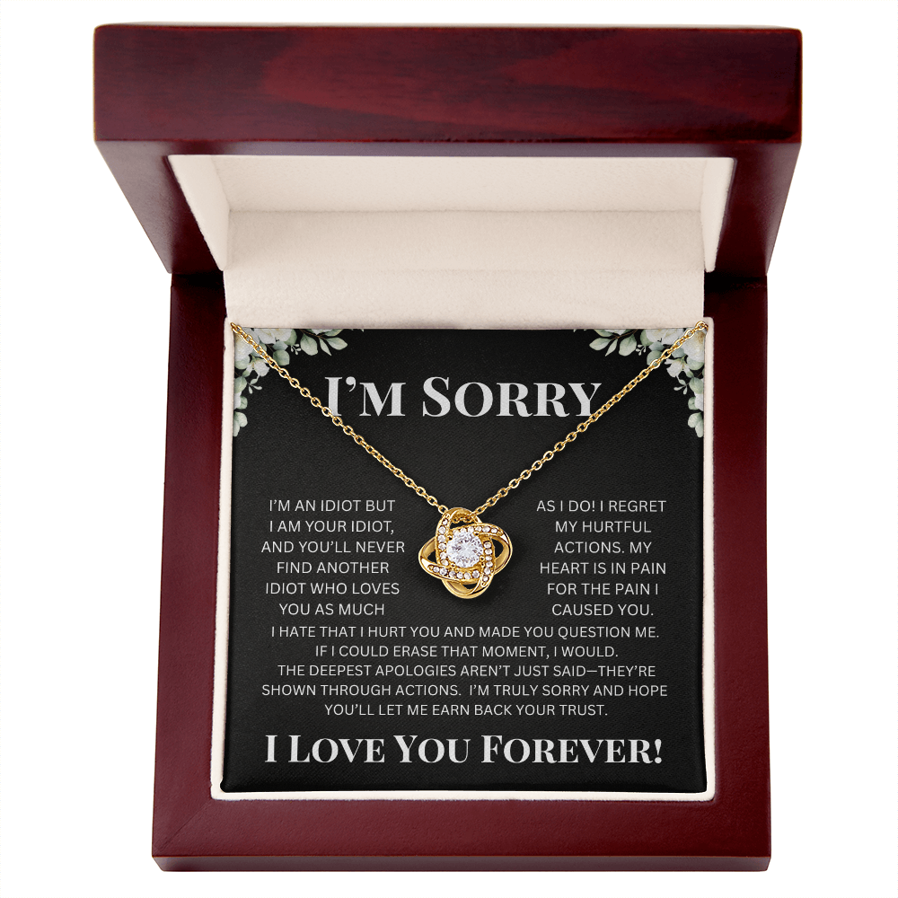 I'm Sorry Love Knot Necklace