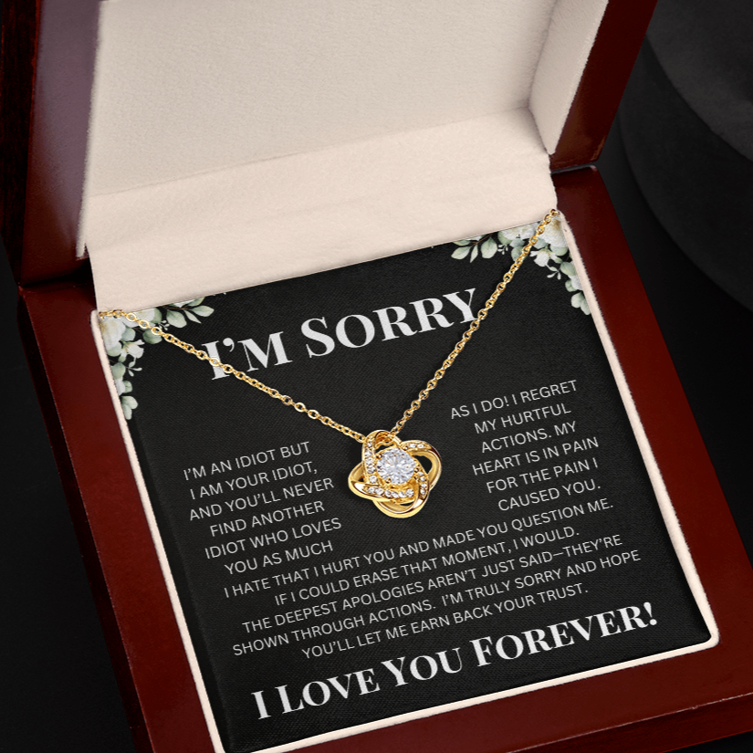 I'm Sorry Love Knot Necklace