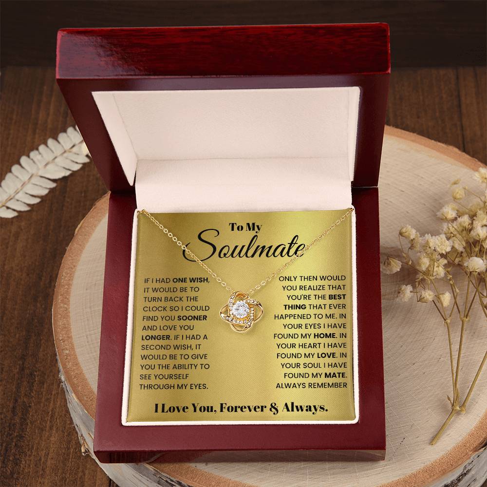 To My Soulmate Love Know Necklace