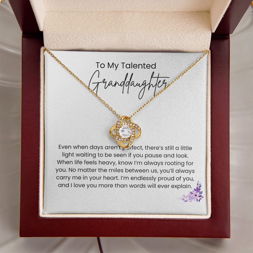 Love Knot Granddaughter Necklace