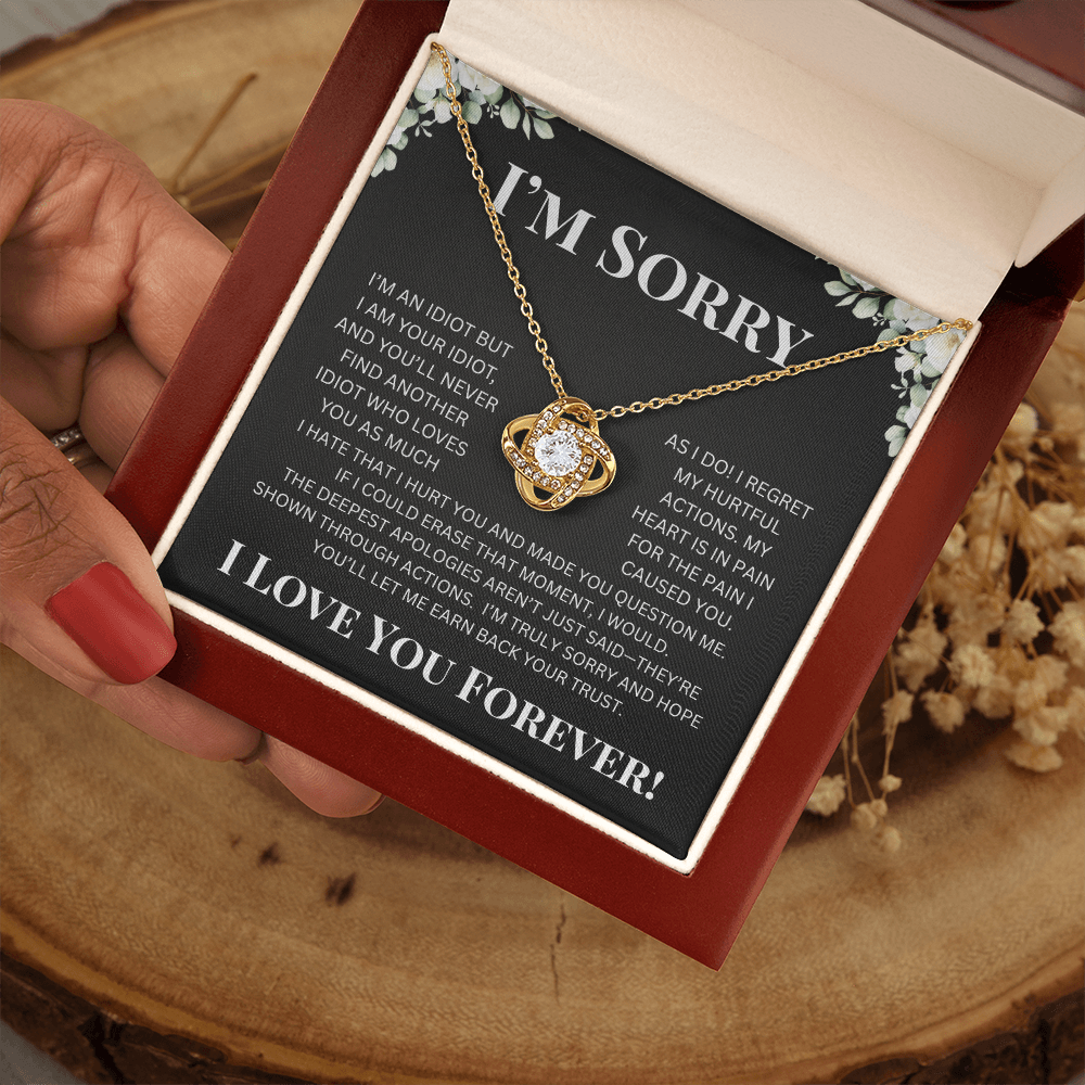 I'm Sorry Love Knot Necklace