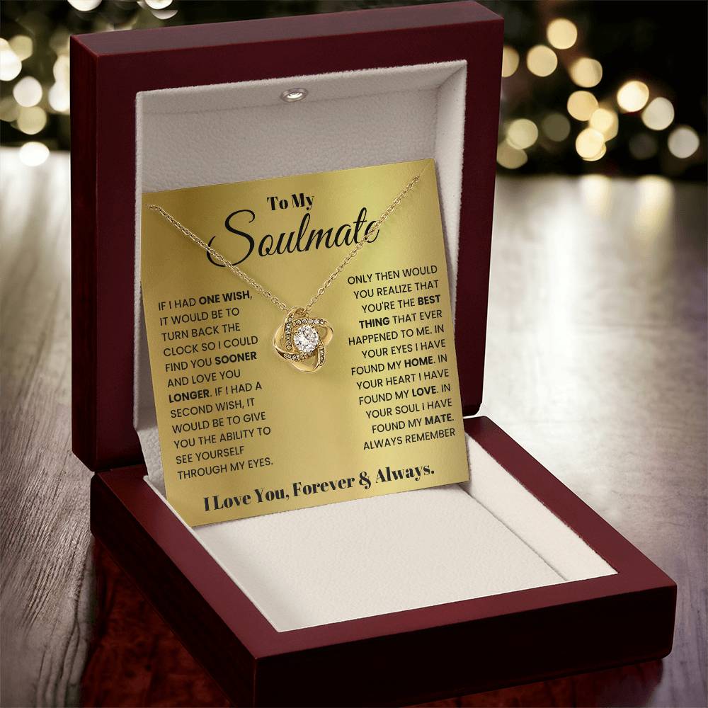 To My Soulmate Love Know Necklace