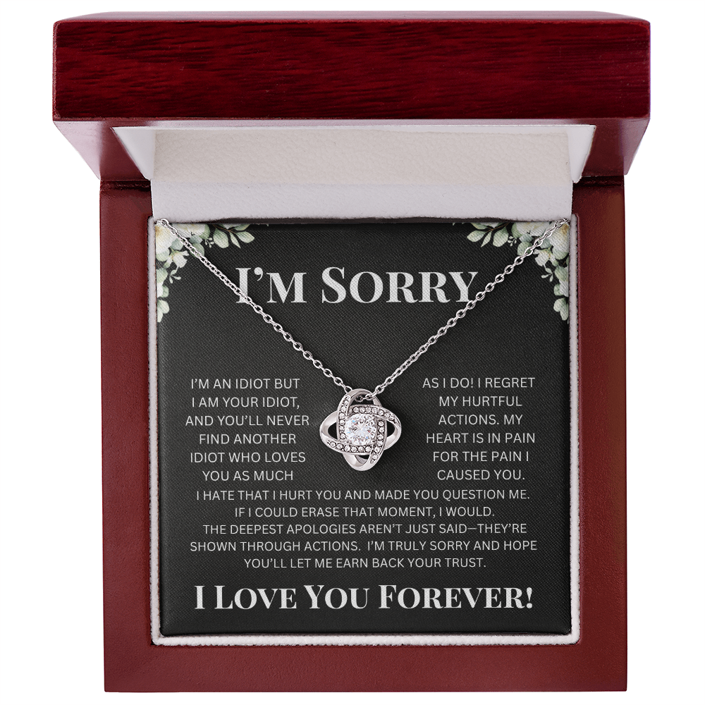 I'm Sorry Love Knot Necklace