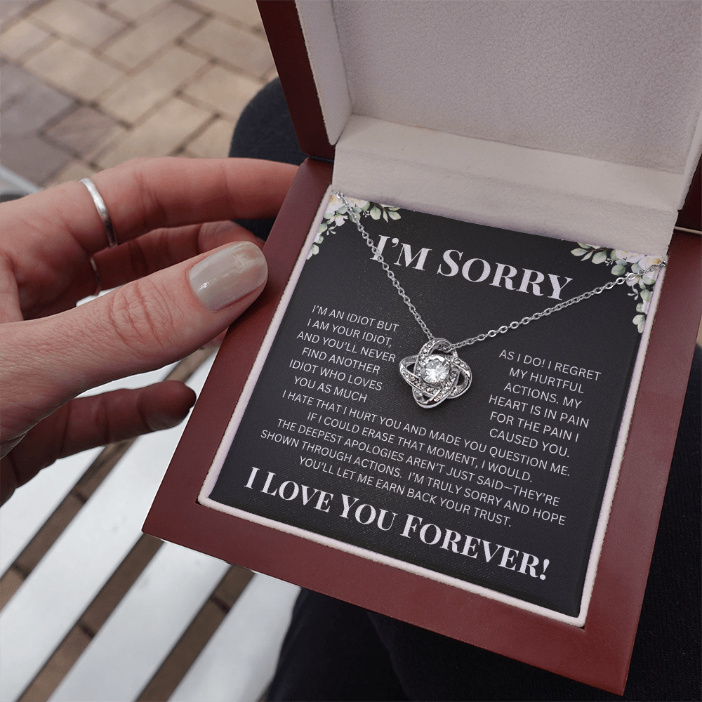 I'm Sorry Love Knot Necklace