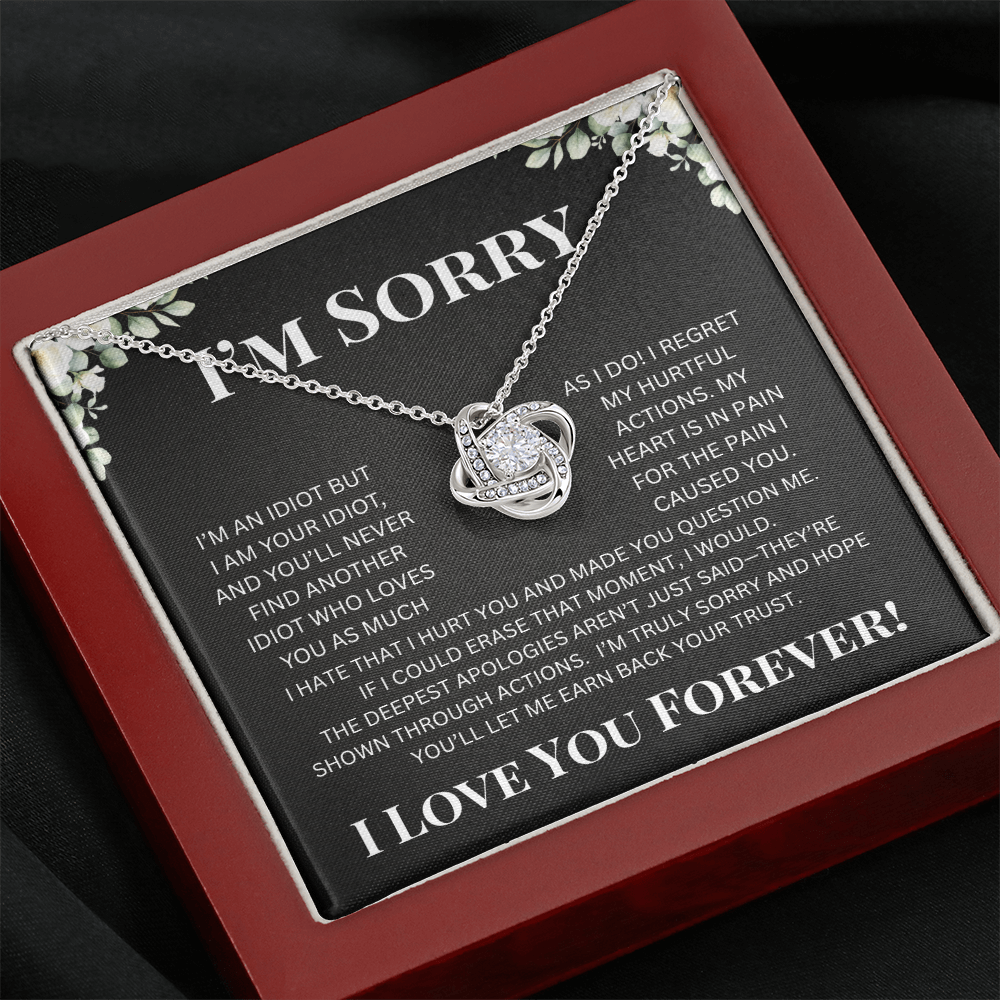 I'm Sorry Love Knot Necklace