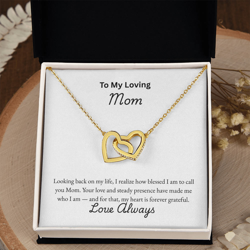 Interlocking Hearts Necklace for Mom | Mother's Day Gift Jewelry