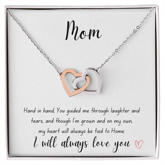 Mom Interlocking Hearts Necklace