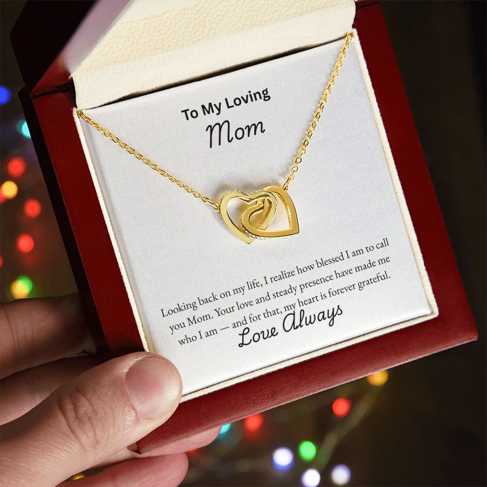 Interlocking Hearts Necklace for Mom | Mother's Day Gift Jewelry