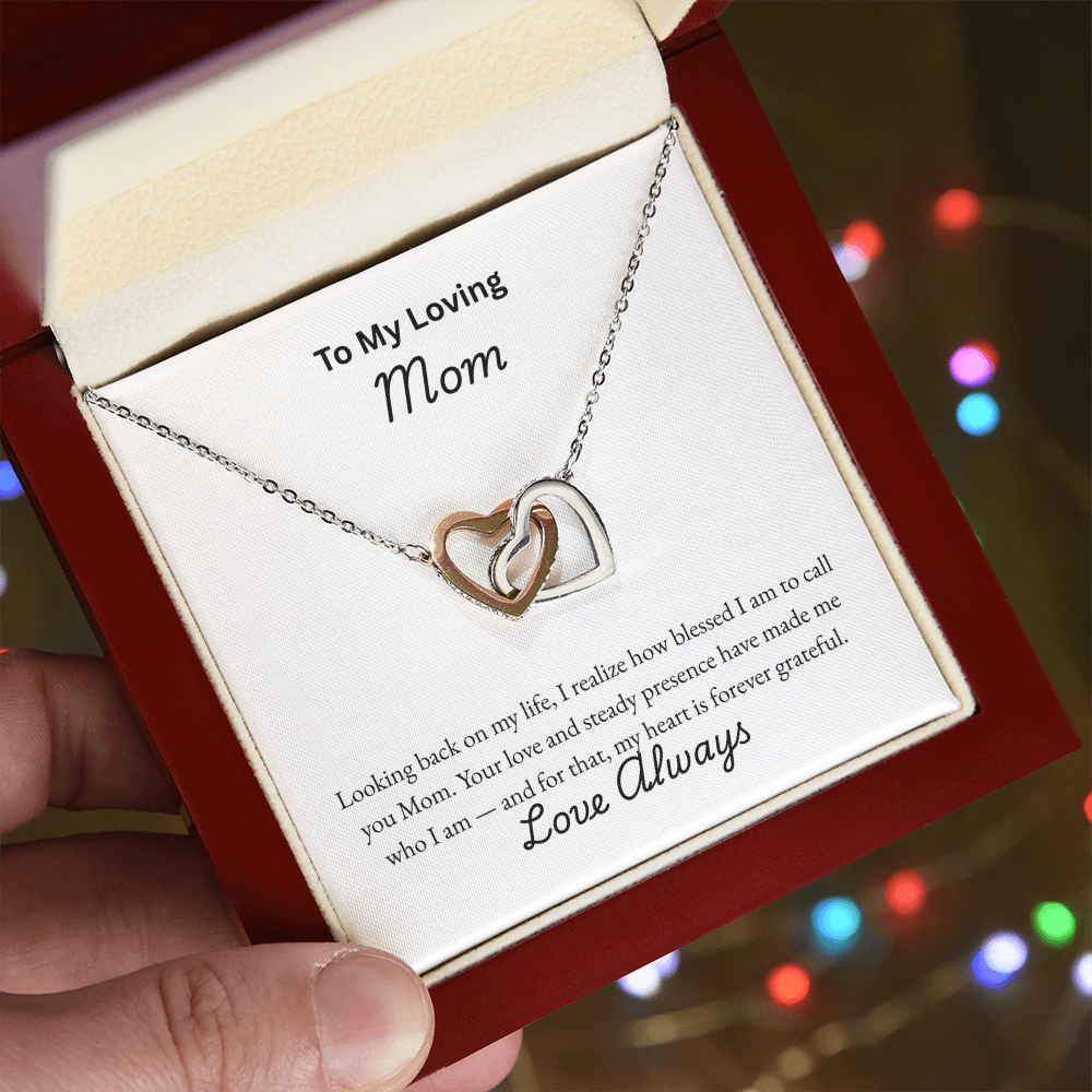 Interlocking Hearts Necklace for Mom | Mother's Day Gift Jewelry
