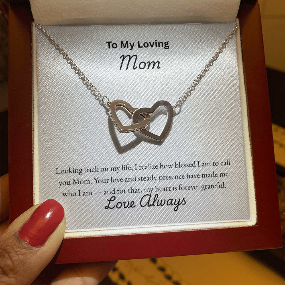Interlocking Hearts Necklace for Mom | Mother's Day Gift Jewelry