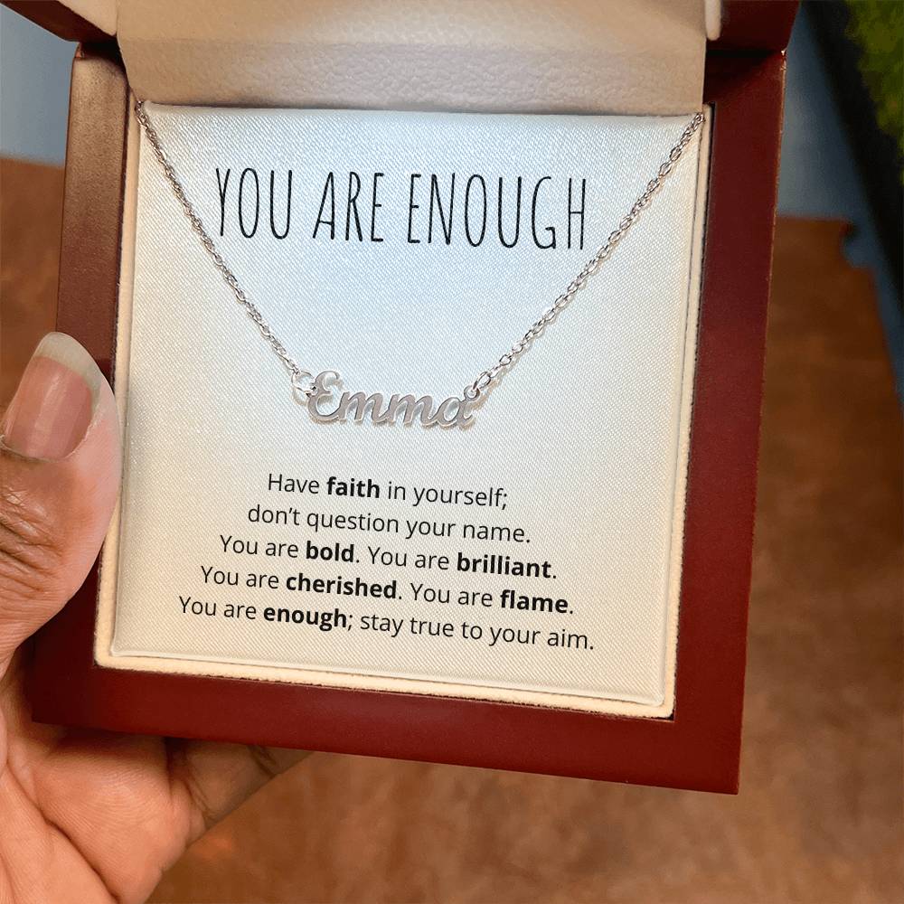 You are Enough Name Necklace