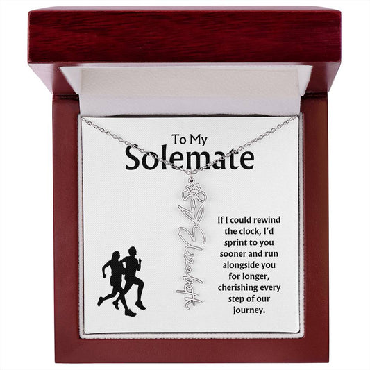 Solemate Flower Name Necklace