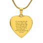Thanks for Sharing My Story| Engraved Heart Necklace – Personalized Stainless Steel or 18K Gold Heart Pendant for Loved Ones