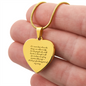 Thanks for Sharing My Story| Engraved Heart Necklace – Personalized Stainless Steel or 18K Gold Heart Pendant for Loved Ones