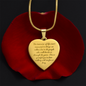 Walking With Me | Engraved Heart Necklace – Personalized Stainless Steel or 18K Gold Pendant Gift