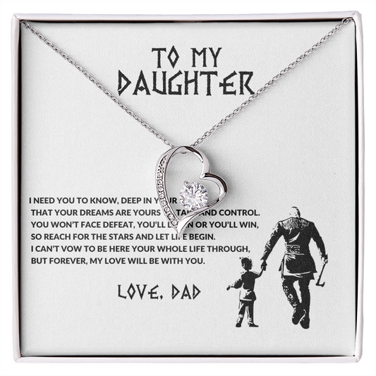 To My Daughter Forever Love Necklace