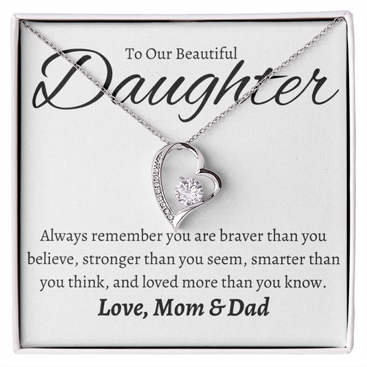 To Our Beautiful Daughter Forever Love Necklace