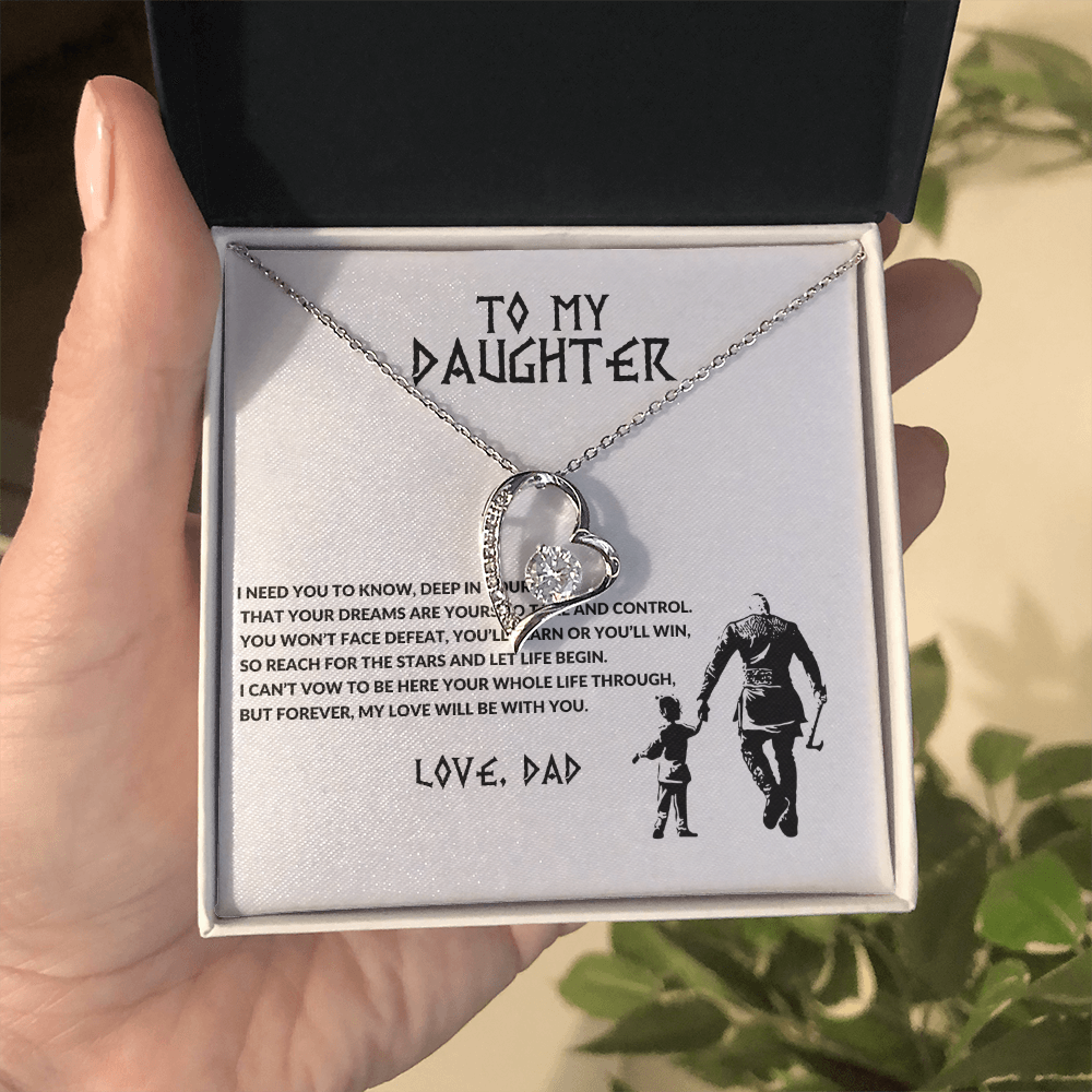 To My Daughter Forever Love Necklace