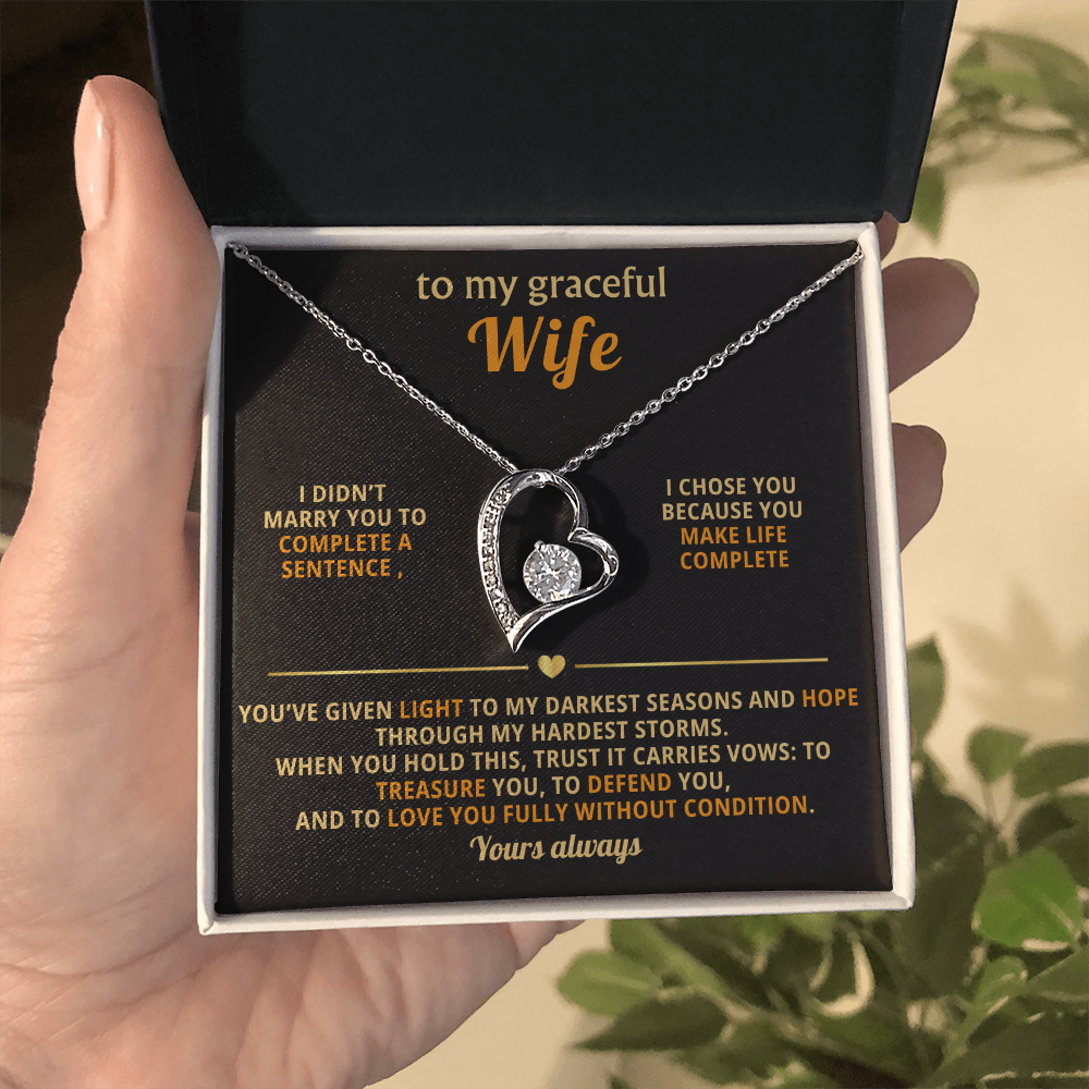 To My Graceful Wife Forever Love Necklace