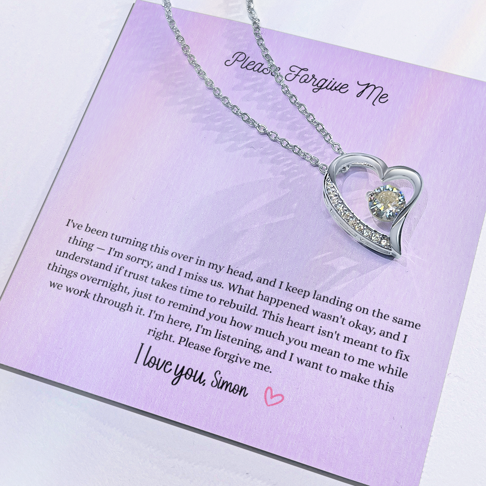 Please Forgive Me Forever Love Necklace – Apology Gift for Her