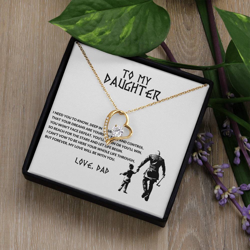 To My Daughter Forever Love Necklace