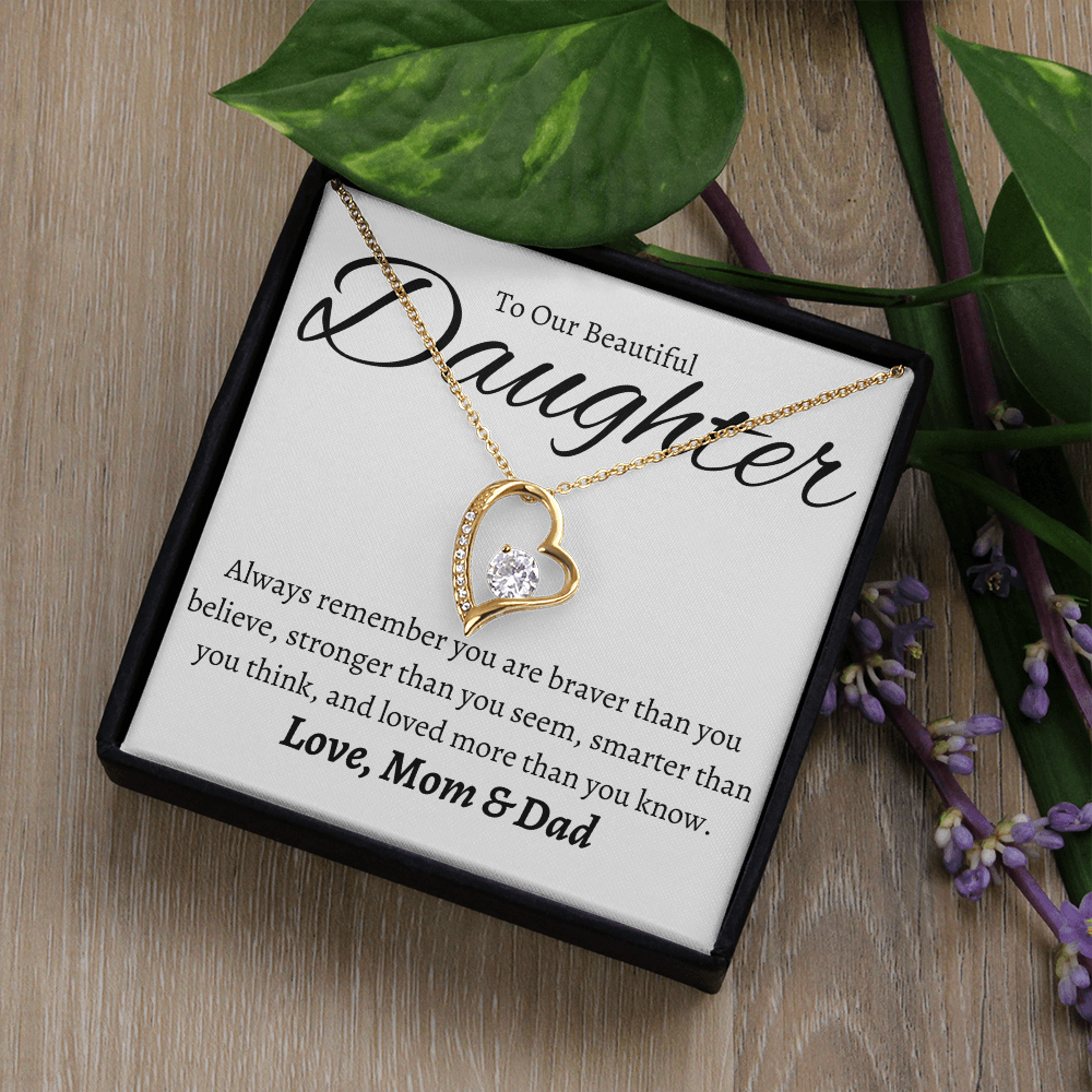 To Our Beautiful Daughter Forever Love Necklace