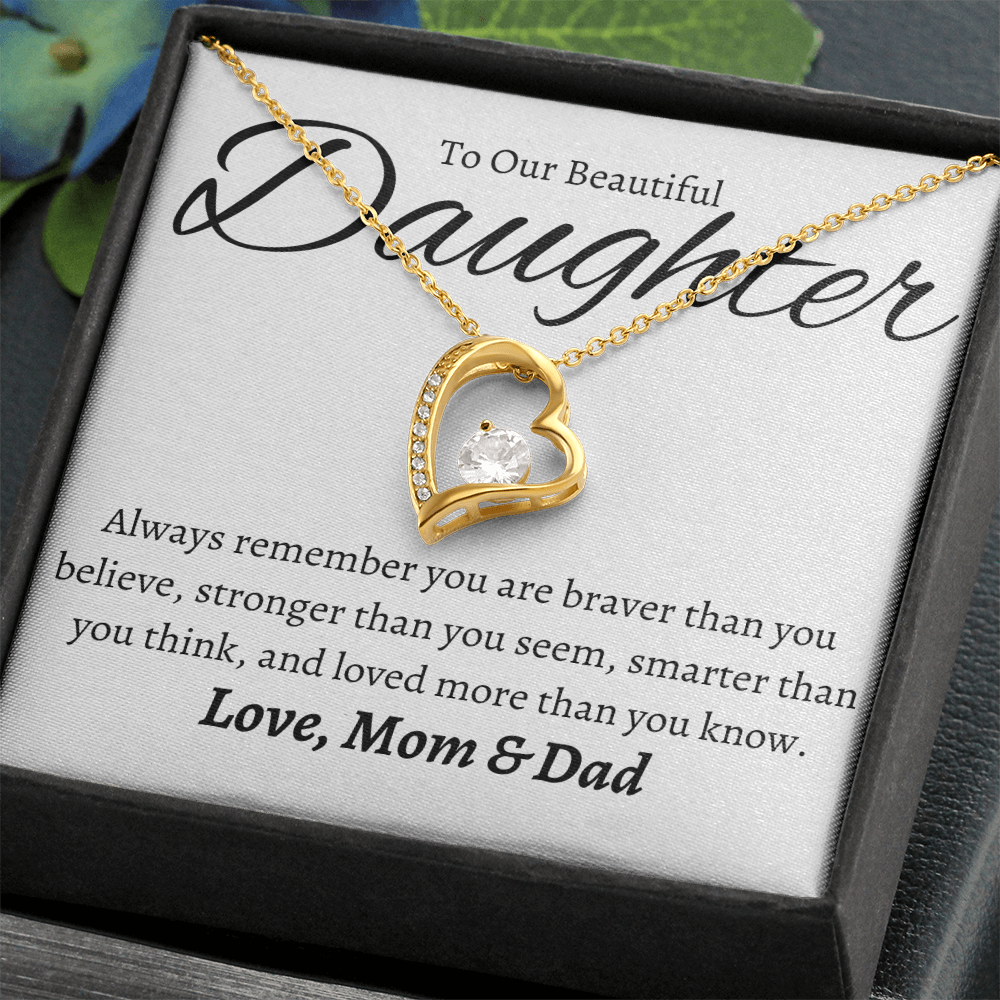 To Our Beautiful Daughter Forever Love Necklace