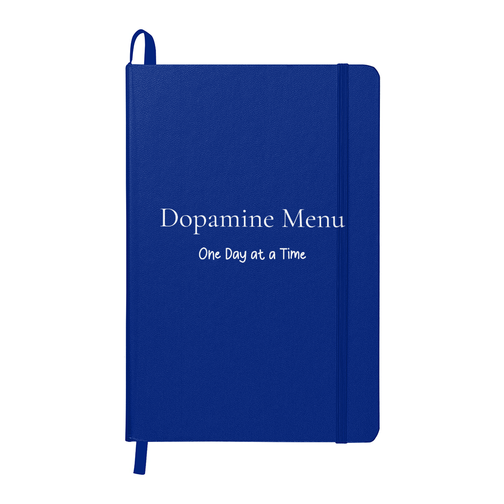 Dopamine Menu Journal - One Day at a Time| Habit Tracker Notebook-White Text