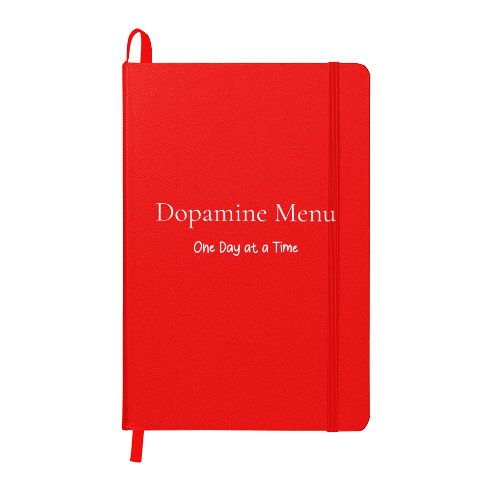 Dopamine Menu Journal - One Day at a Time| Habit Tracker Notebook-White Text