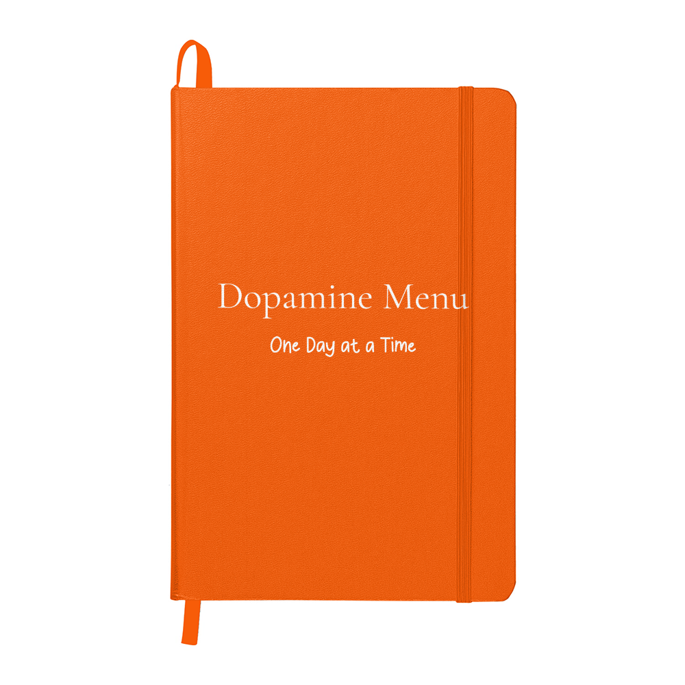 Dopamine Menu Journal - One Day at a Time| Habit Tracker Notebook-White Text