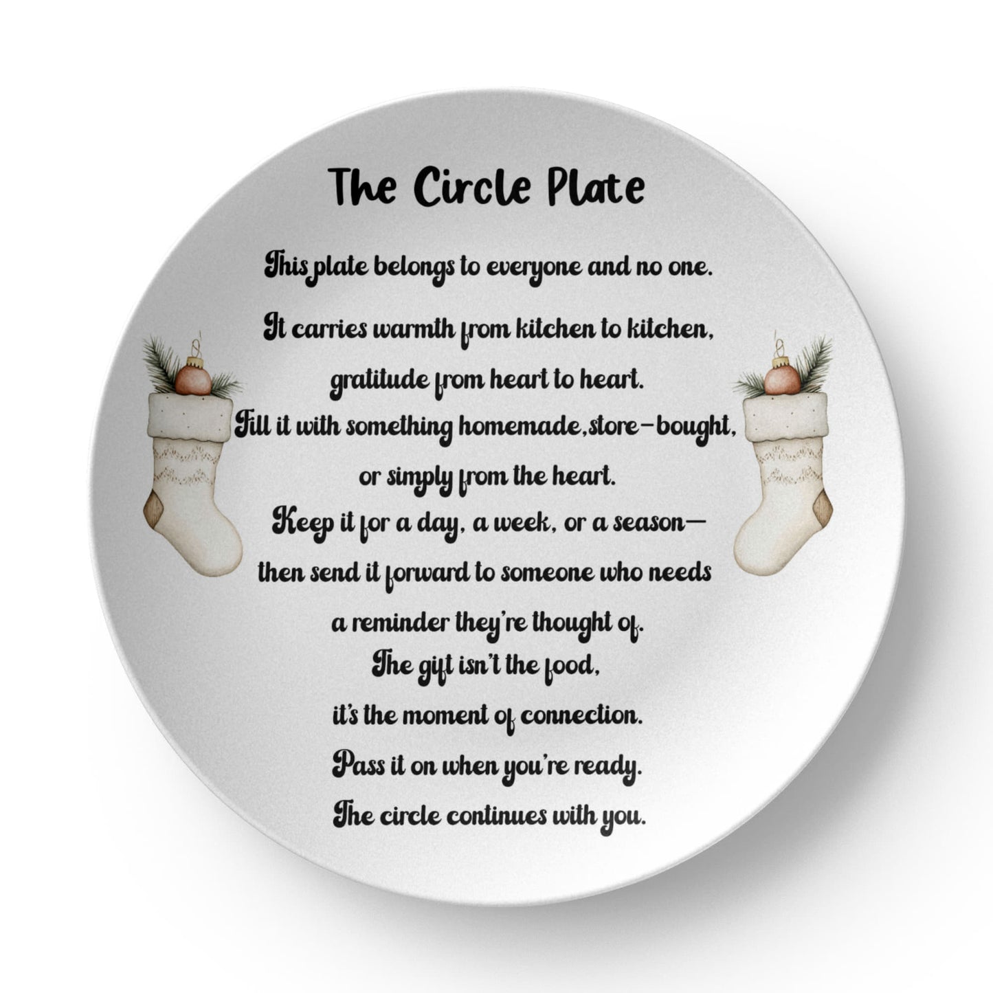 The Circle Plate – Meaningful Gift of Connection | Personalized 10” Ceramic Plate Made in USA