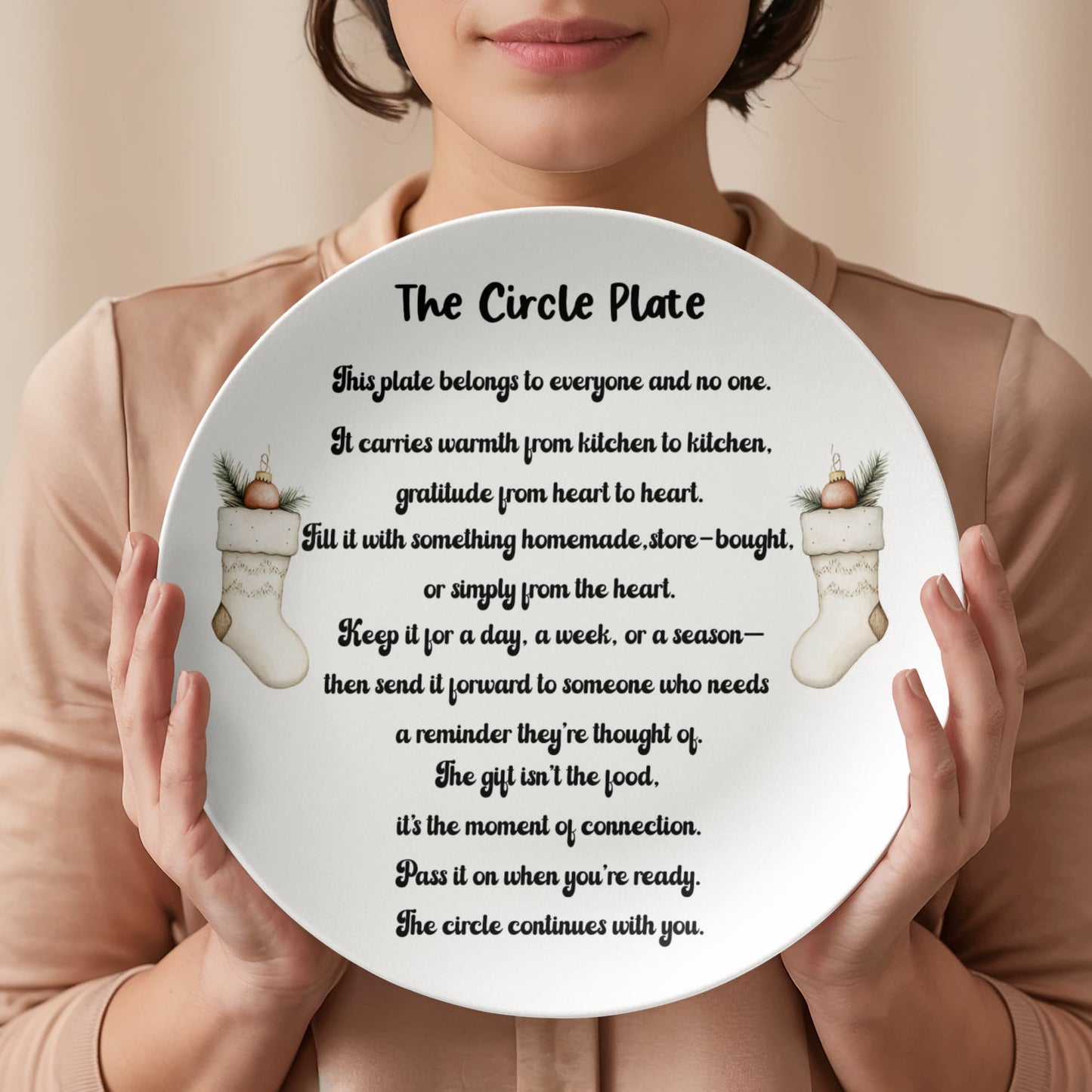 The Circle Plate – Meaningful Gift of Connection | Personalized 10” Ceramic Plate Made in USA