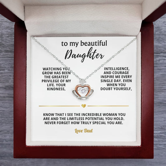 To my beautiful Daughter-Crown Pendant Necklace for Daughter